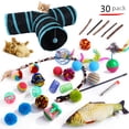 thumbnail image 1 of Summary Pet Cat Toy Set 21 Pcts Cat Channel Funnies Stick Plush Mouse Amazon Combination Toy, 1 of 7