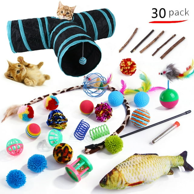 Summary Pet Cat Toy Set 21 Pcts Cat Channel Funnies Stick Plush Mouse Amazon Combination Toy