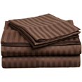 thumbnail image 1 of 400 Thread Count Egyptian Cotton Twin Sheet Set Stripe  Mocha, 1 of 2