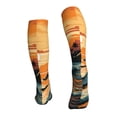 thumbnail image 2 of Bixox Serene Ocean Sunset Print Compression Socks,Compression Socks Women & Men Circulation for Medical,Running,Athletic, 2 of 7
