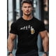 thumbnail image 5 of Men's T-Shirt,Short Sleeve Tee Shirt Casual Tops Small Paper Man Beer Crewneck T Shirts for Men, 5 of 8