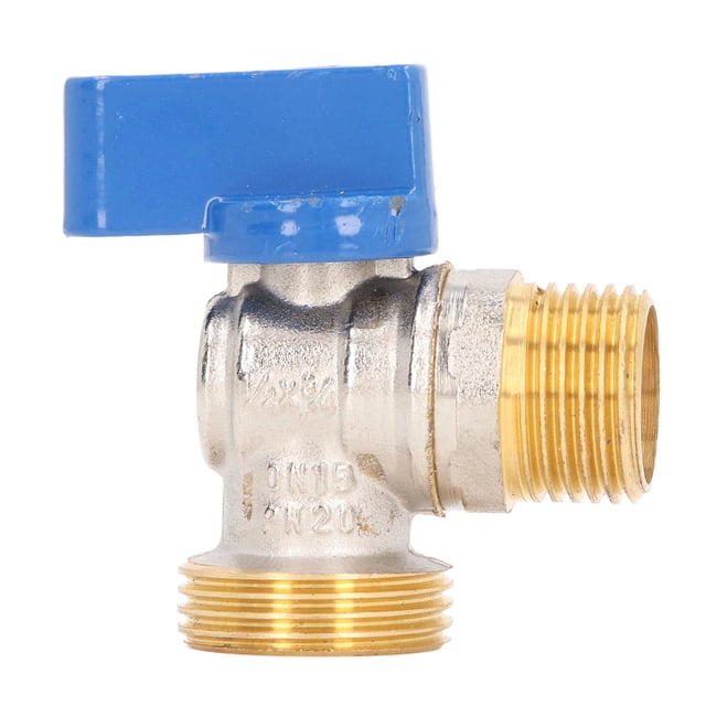 Water Shut Off Valve, 1/2 X 3/4 Inch Anti Corrosive High Hardness Simple Operation Angle Stop Valve for Toilet