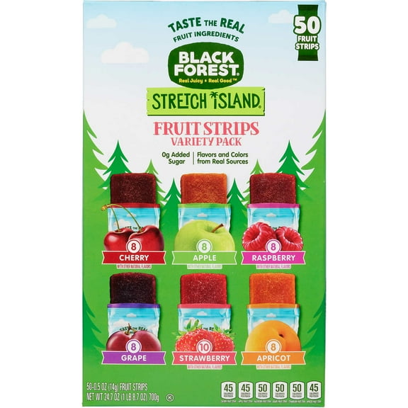 Stretch Island Gluten Free Fruit Leathers, Assorted Flavors, .5 oz, 50 Count