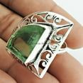 thumbnail image 3 of Green Amethyst Womens Band Ring, Statement Boho Chic Bohemian Victorian Ring, Outstanding Ring, Super Amazing Ring, Thank You Gifts, Giftable Ring (green-amethyst, Size 7), 3 of 5