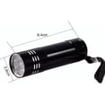 thumbnail image 2 of Linterna UV de 9 LED y 395 nm, linterna ultravioleta, linterna para suciedad y billetes falsos, 2 of 5