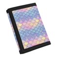 thumbnail image 2 of CHAQLIN Polyester Children's Wallet with Zipper Lightweight Kids Trifold Wallet for Outdoor Sports, Mermaid Scales Cover Trifold Card Wallet, 2 of 6