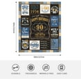 thumbnail image 6 of 90th Birthday Blanket 60 x 50 inch - 90th Birthday Gifts for Men - 90 Year Old Birthday Gifts for Men - Best Gifts for 90 Year Old Man - 1934 Birthday Gifts - 90 th Birthday Gift Ideas, 6 of 6