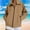 Khaki, variant on Women's Zipper Jacket Loose Fit Lapel Long Sleeve Waterproof Coat with Pockets Outdoor Athletic Clothes White Size S