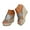 Blue, variant on Womens Boho Dress Slides Sandals Ethnic Beach Summer Crystal Platform Extra Wedge High Heels Slip on Slippers