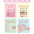 thumbnail image 6 of 120PCS 5 Pack Press on Nails for Kids,Tweens Girls Soft Fake Nail Kit, Reusable Creative Design kids Nails, Full Cover Glitter Stick on Nails Girl Nails for Kids Ages 8-12, 6 of 6