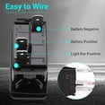 thumbnail image 3 of LED Light Bar Rocker Switch for Can-Am Commander Max Maverick x3 Defender Polaris Ranger RZR 4 XP 800 900 1000 ATV UTV Toggle Switch 3 Pin UTV ON-Off 20A/12V LED Light Bar Carling Rocker Switches, 3 of 5