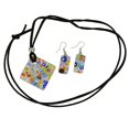 thumbnail image 4 of GlassOfVenice Murano Glass Millefiori Square Necklace and Earrings Set, 4 of 10