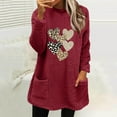 thumbnail image 1 of Ailaofu Womens Fall Long Sleeve T-Shirts Casual Tops for Leggings Loose Soft Blouses with Pocket, 1 of 3