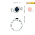 thumbnail image 5 of Angara Natural 1.6 Ct. Blue Sapphire with Diamond Solitaire Ring in Sterling Silver for Women (Ring Size: 3), 5 of 10