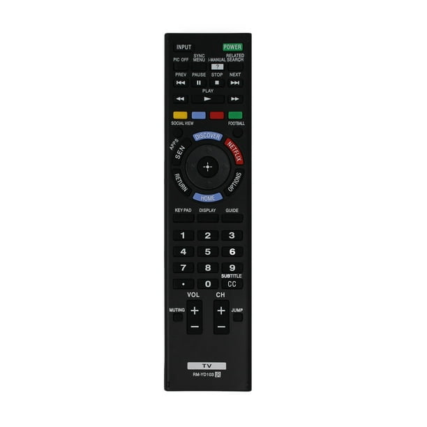 Sony de Remplacement RM-YD103 TV Télécommande pour Sony XBR65X900B Télévision