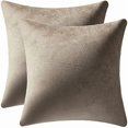 thumbnail image 1 of Chenchen Throw Pillow Covers 20x20 Taupe: Pack of 2 Cozy Soft Velvet Square Modern Luxury Decorative Throw Pillow Cases for Sofa Couch Living Room Bed Home Decor, 1 of 1