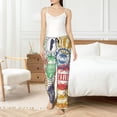 thumbnail image 4 of Balery Travel Stamp Pantalones de pijama para mujer, pijamas ultraligeros, pantalones de estar por casa-Small, 4 of 6