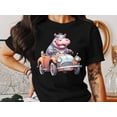 thumbnail image 2 of Funny Hippo Driving Vintage Classic Car Gift Men Women Kids T-Shirt Hippo Driving Classic Car Birthday Holiday Present Tshirt, 2 of 10