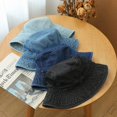 thumbnail image 4 of Sombreros de cubo de vaquero a la moda para parejas, sombrero japonés de ala grande con protección solar, sombreros de pescador informales de Panamá para hombres y mujeres, gorras planas para exterior, 4 of 5