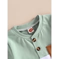 thumbnail image 5 of Bagilaanoe 2pcs Toddler Baby Boy Short Pants Set Patchwork Short Sleeve T-Shirt Tops + Shorts 6M 12M 18M 24M 3T Kids Casual Summer Outfits, 5 of 9