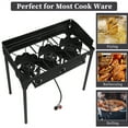 thumbnail image 5 of SamyoHome Outdoor Stove 3 Burner Gas Burner Cooker 225000 BTU with Wind Panel for Camp Paito Cooking Frying Canning, 5 of 7