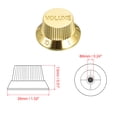 thumbnail image 2 of Perillas de control de guitarra Eléctrica Unique Bargains 6mm ID 1 Volumen 2 Tono Velocidad Plástico Oro, 2 of 6