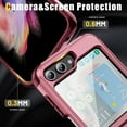 thumbnail image 4 of Allytechgroup Rugged Shockproof Case for Samsung Galaxy Z Flip 6, Military Grade Protective Anti-Slip Bumper Drop Proof Dual Layers TPU PC Back Case Cover for Samsung Galaxy Z Flip 6, Rose, 4 of 8