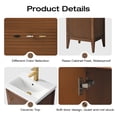 thumbnail image 4 of Vanity Art 20" Bathroom Vanity Cabinet with Ceramic Undermount Sink, Freestanding Storage Cabinet with Ceramic Top, and Removable Shelve, 4 of 7