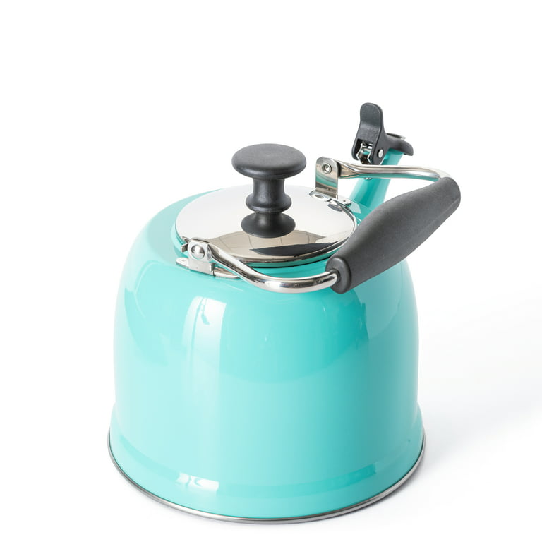 Stovetop Whistling Tea Kettle 3 Liter (3-Quart) Classic Teapot Induction  Compatible-Blue 2409