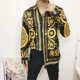 thumbnail image 1 of Las más nuevas camisas de otoño para hombres, camisa social de lujo de manga larga barroca 3D, camisetas de gran tamaño con cuello en V, camisa para hombre, ropa de otoño, 1 of 6