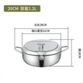 thumbnail image 2 of Sktrjpolfis Deep Fryer Pot 304 Stainless Steel Frying Pot with Lid Thermometer Oil Drainer Rack, 2 of 6