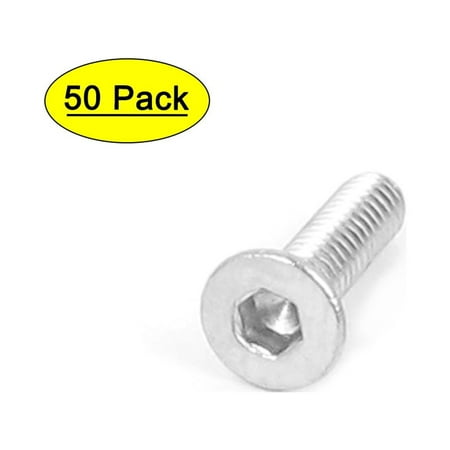 

M2 x 8mm 304 Stainless Steel Hex Socket Countersunk Flat Head Screw Bolts 50pcs