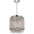 thumbnail image 1 of 3 Light Drum Shade Mini Pendant with Chrome finish, 1 of 1