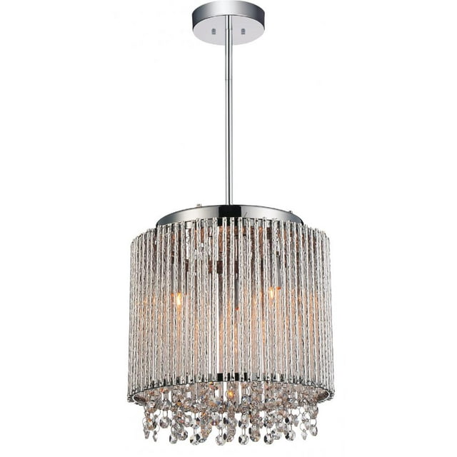 3 Light Drum Shade Mini Pendant with Chrome finish