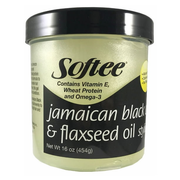 Softee Jamaican Black Castor & Flaxseed Oil Styling Gel 16 Oz,6 packs