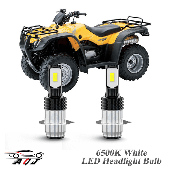 Compatible with Honda Rancher 350 2000-2006 , 2-Pack H6 H6M Led Headlight Bulbs Motorcycle Bulb,1700lm 6500K Cool White, 12v-24v DC