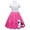 Hot Pink, variant on JFOPQVSM Kids Poodle Skirt for Girls 1950s Dress Costume for Dance Cosplay Career Day