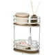 thumbnail image 1 of Estante Organizador De Baño Mueble Almacenamiento Para Baño 2 Niveles Metalico Blanco Madera Acacia, 1 of 9