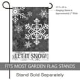 thumbnail image 5 of Let It Snow Winter Gray Snowflakes Decoration Vertical Garden Flag Holiday Farmhouse Party Outdoor Yard Banner 12" x 18", 5 of 6