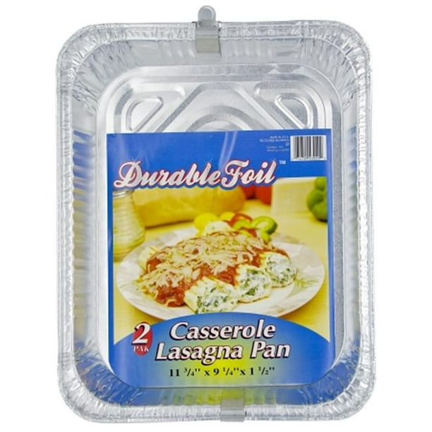 Durable Foil Assiette à Lasagne en Aluminium 2 Comte D43020 - Pack de 12