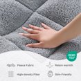 thumbnail image 6 of Lakora Warm Sherpa Mattress Topper,Full Mattress Pad Two-Sided Pillow Top Thick Fleece Soft Mattress Protector, Machine Washable,White, 6 of 7