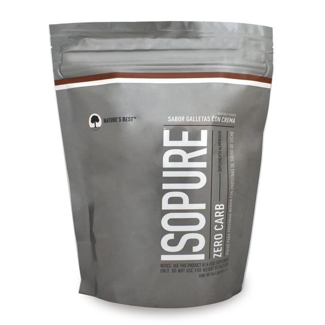 Isopure Zero Carb 454 grs Cookies & Cream Nature´s Best. Nature's Best NBISOPURECOOKIESBOLSA