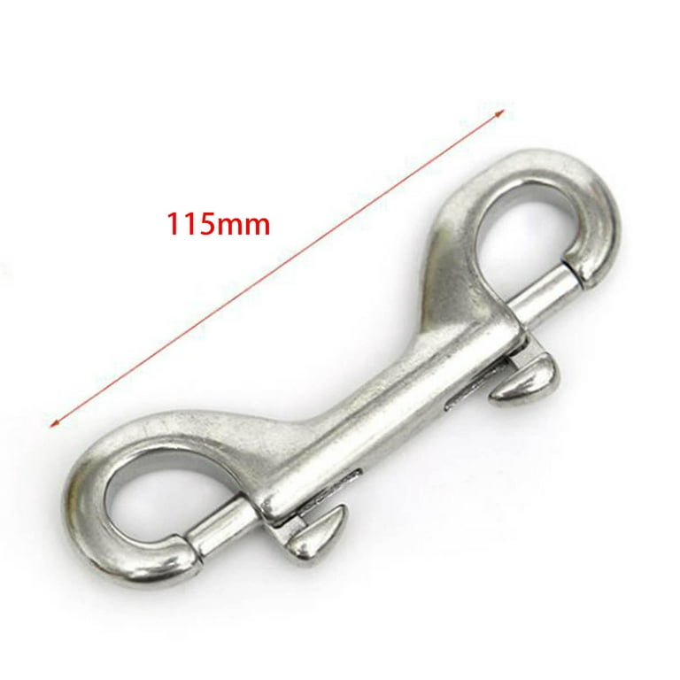 316 Stainless Steel Bolt Snap Hook Double End Bolt Snaps Hooks Scuba Diving Clips Marine Grade for Water Bucket Dog Leash Horse Tack , 4.53x1.18inch