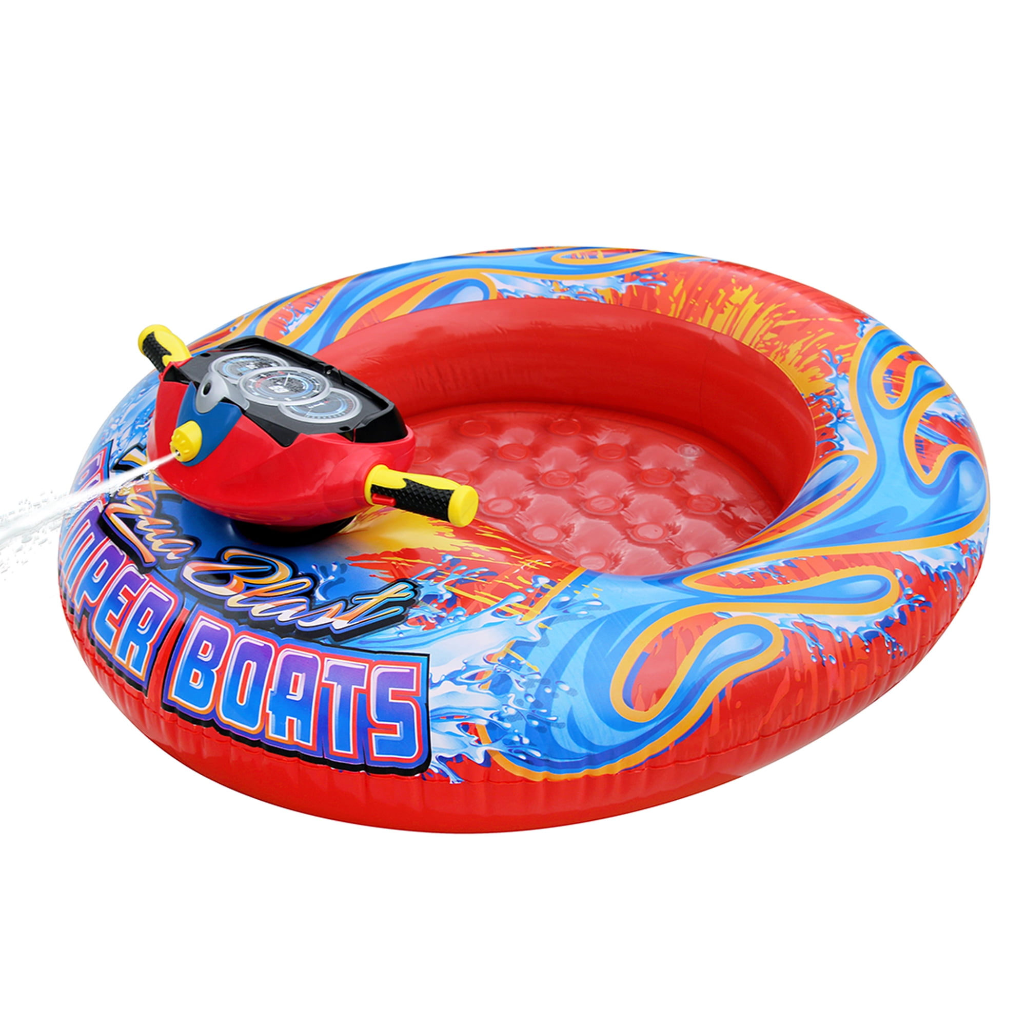 Banzai Aqua Blast Motorized Bumper Boat Inflatable Pool Float Water