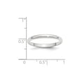 thumbnail image 3 of 10K White Gold Ring Band Wedding Standard Half Round, 3 of 3