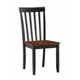 thumbnail image 2 of Zoy 5 Piece Dining Table Set Slatted Backrest Chairs Cherry Brown Black - Saltoro Sherpi, 2 of 5
