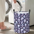 thumbnail image 4 of Lsque Skull flower crystal pattern Laundry Hamper Basket, Tall Woven Rope Hamper Basket for Clothes, Lightweight Storage Basket, Collapsible Waterproof-Medium, 4 of 8