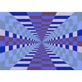 thumbnail image 1 of Ahgly Company Indoor Rectangle Patterned Denim Blue Area Rugs, 5' x 8', 1 of 6