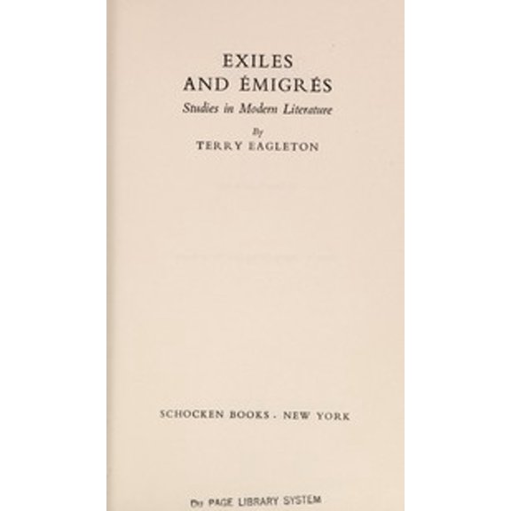 Pre-Owned Exiles and Emigres : Studies in Modern Literature (Hardcover) 9780805233780