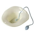 thumbnail image 2 of Baosity Foldable Sitz Bath Toilet Seat with Flusher Commode Chair for Perineal Beige, 2 of 8